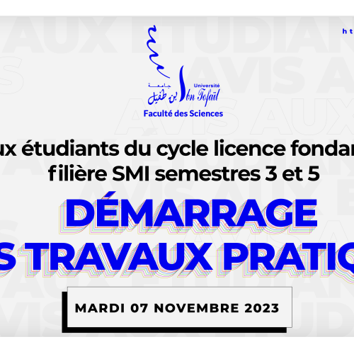 Avis aux étudiants du cycle licence fondamentale filière SMI semestres 3 et 5