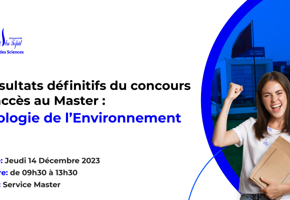 Résultats définitifs du concours d’accès au Master Biologie de l’Environnement