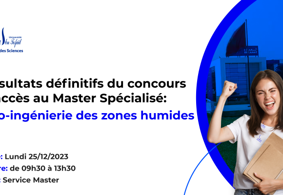 Résultats définitifs du concours d’accès au Master Spécialisé Eco-ingénierie des zones humides