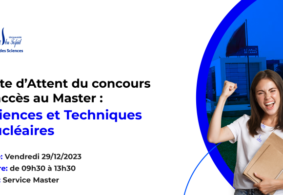 Liste d’attente du Master Sciences et Techniques Nucléaires