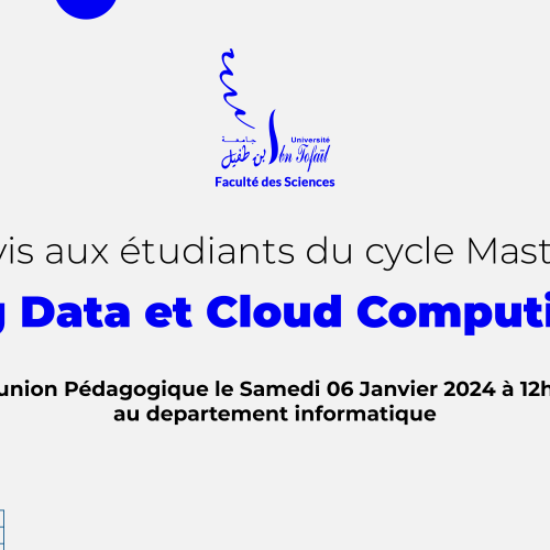 Réunion Pédagogique du Master Spécialisé Big Data et Cloud Computing