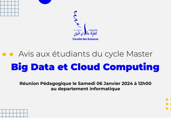 Réunion Pédagogique du Master Spécialisé Big Data et Cloud Computing