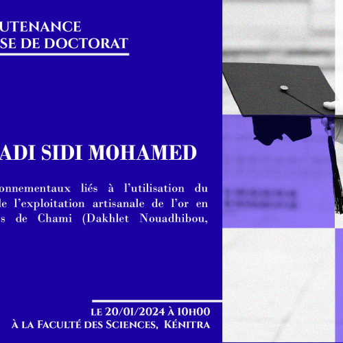 Avis de soutenance d’une thèse de doctorat (Mr EL HADI SIDI MOHAMED)