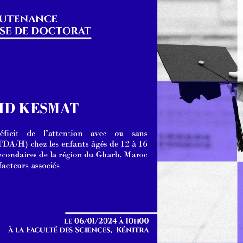 Avis de soutenance d’une thèse de doctorat (Mr HAMID KESMAT)