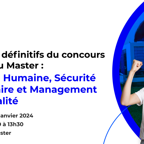 Résultats définitifs du concours d’accès au Master Nutrition Humaine, Sécurité Alimentaire et Management de la Qualité