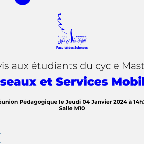 Réunion Pédagogique du Master Réseaux et Services Mobiles
