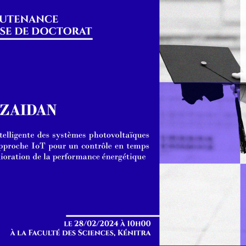 Avis de soutenance d’une thèse de doctorat (Mr DIDI ZAIDAN)
