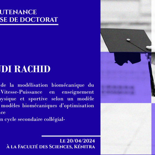 Avis de soutenance d’une thèse de doctorat (Mr BOUJDI RACHID)