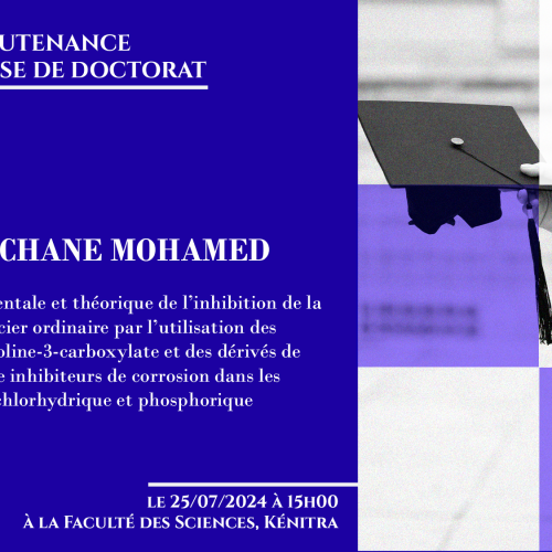 Avis de soutenance d’une thèse de doctorat (Mr ABOUCHANE MOHAMED)