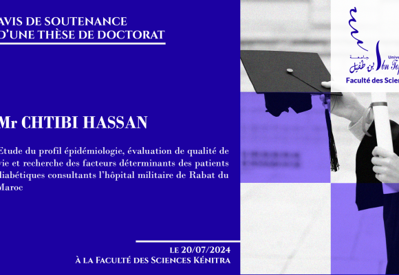 Avis de soutenance d’une thèse de doctorat (Mme BOUKTIBA KAOUTAR)