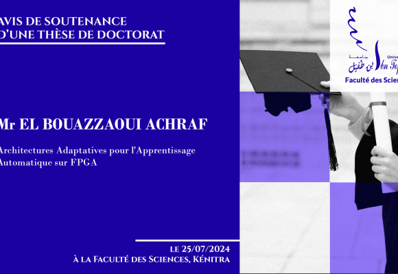 Avis de soutenance d’une thèse de doctorat (Mr EL BOUAZZAOUI ACHRAF)