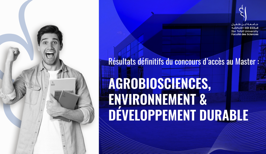 Résultats définitifs du concours d’accès au Master AgroBioSciences, Environnement & Développement Durable