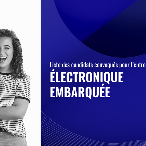 Liste des candidats convoqués pour l’entretien oral du Master Électronique Embarquée
