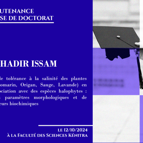 Avis de soutenance d’une thèse de doctorat (Mr EL-KHADIR ISSAM)