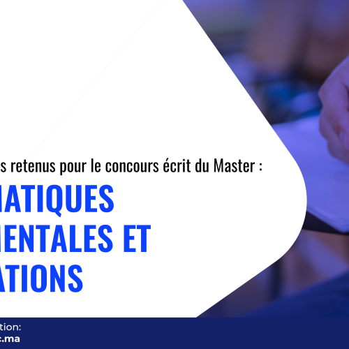 Liste des candidats retenus pour le concours écrit du Master Mathématiques Fondamentales et Applications