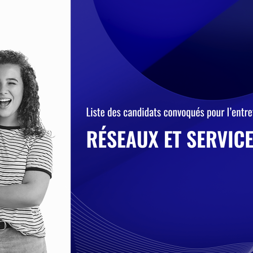Liste des candidats convoqués pour l’entretien oral du Master Réseaux et Services Mobiles