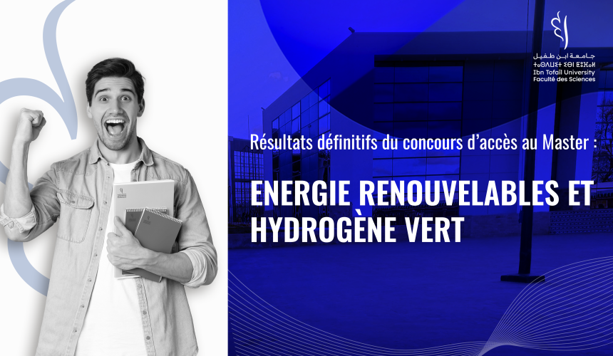 Résultats définitifs du concours d’accès au Master Energie renouvelables et Hydrogène Vert