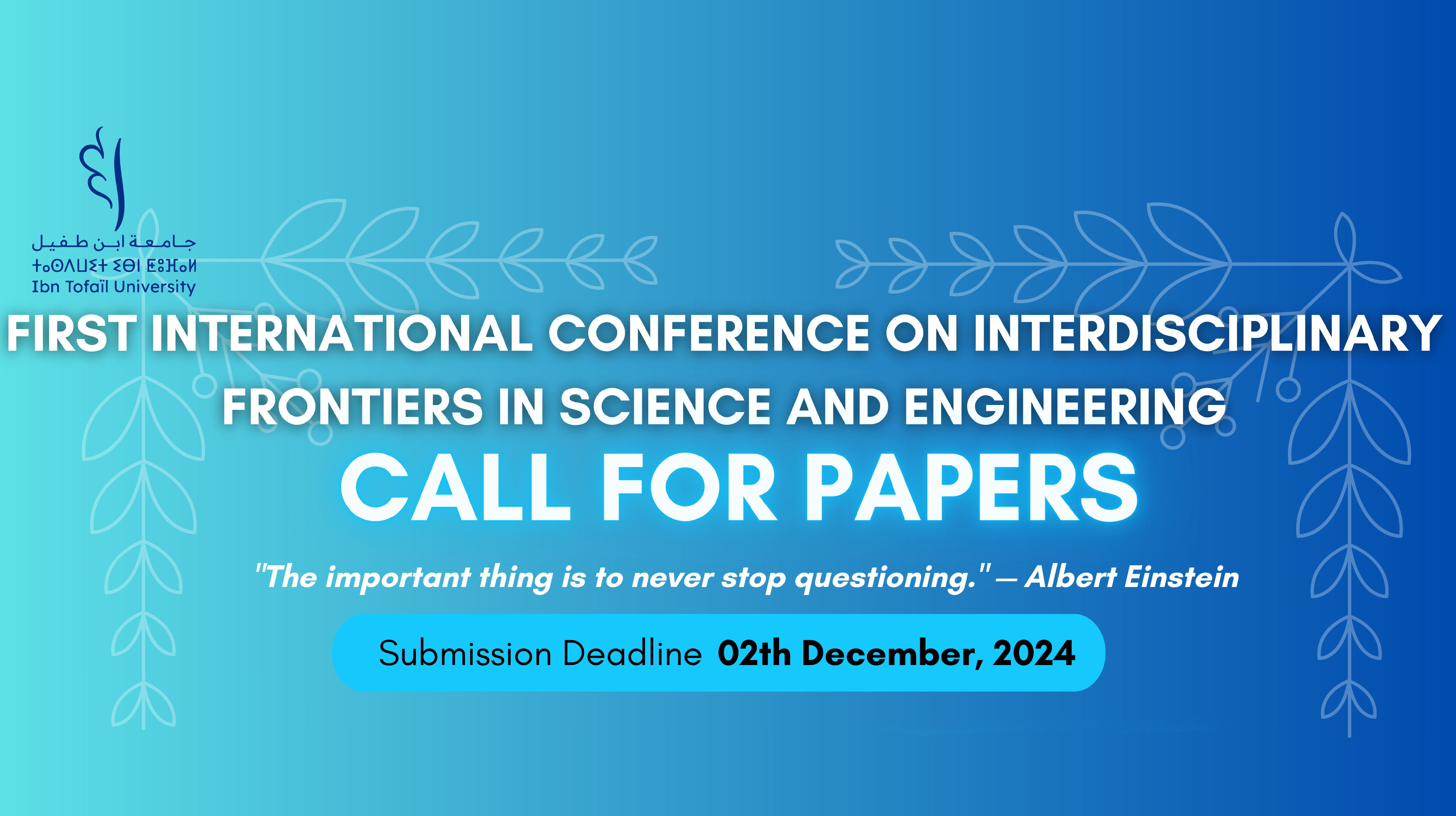 First International Conference on Interdisciplinary Frontiers in ...
