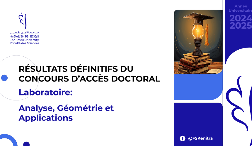 Résultats définitifs du concours d’accès doctoral – Laboratoire Analyse, Géométrie et Applications