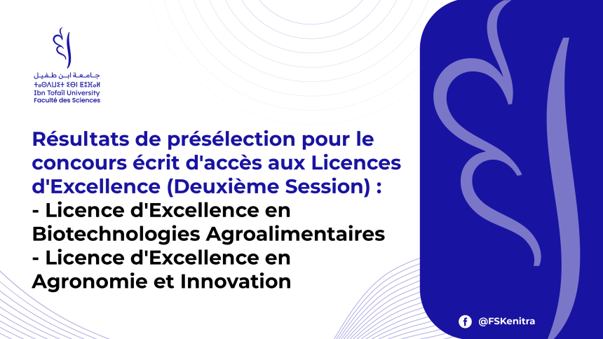Résultats de présélection pour le concours écrit d’accès aux Licences d’Excellence (Deuxième Session)