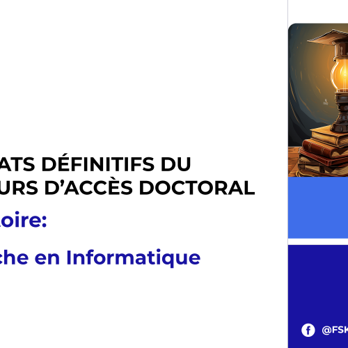 Résultats définitifs du concours d’accès doctoral – Laboratoire Recherche en Informatique