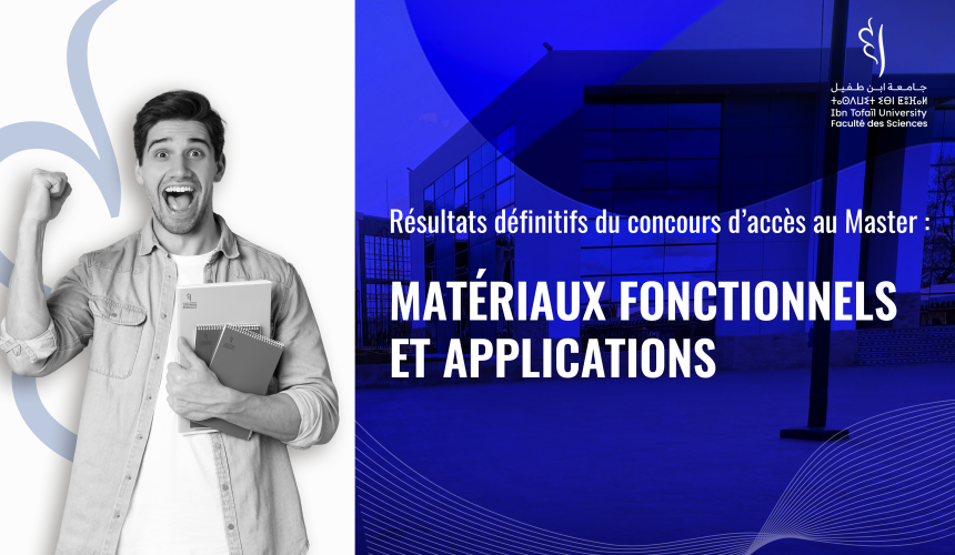 Résultats définitifs du concours d’accès au Master Matériaux Fonctionnels et Applications
