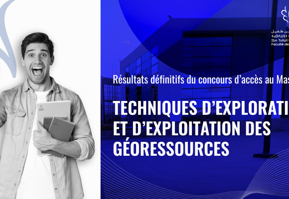 Résultats définitifs du concours d’accès au Master Techniques d’Exploration et d’Exploitation des Géoressources