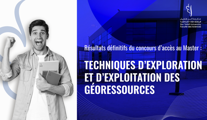 Résultats définitifs du concours d’accès au Master Techniques d’Exploration et d’Exploitation des Géoressources
