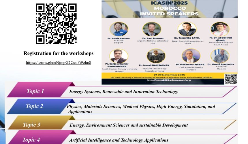 The First Edition of the International Conference on Applied Sciences and Innovation (ICASIN’2025)