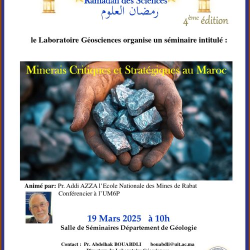 Ramadan des Sciences 4ème édition – Le Laboratoire Géosciences organise un séminaire intitulé :