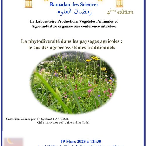 Ramadan des Sciences 4ème édition – La phytodiversité dans les paysages agricoles : le cas des agroécosystèmes traditionnels