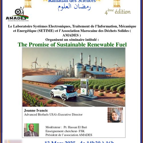 Ramadan des Sciences 4ème édition – The Promise of Sustainable Renewable Fuel