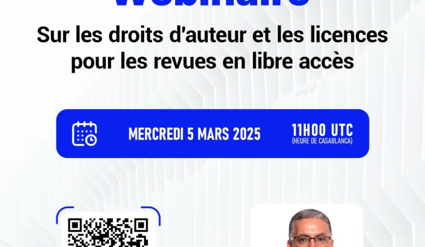 Atelier en ligne sur les droits d’auteur et les licences Creative Commons pour les revues en libre accès Atelier en ligne sur les droits d’auteur et les licences Creative Commons pour les revues en libre accès