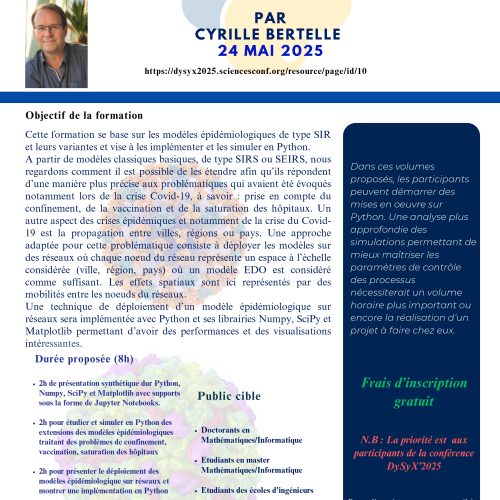 formation en python : implémentation de modèles épidémiques sur réseaux avec python