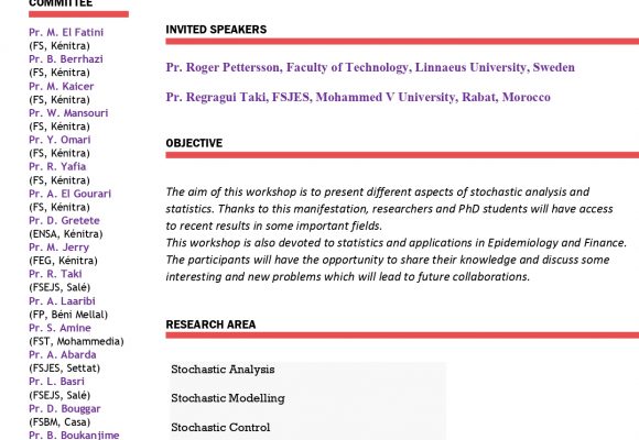 The 8th International Workshop on Stochastic Modelling & Statistics: June 03, 2025