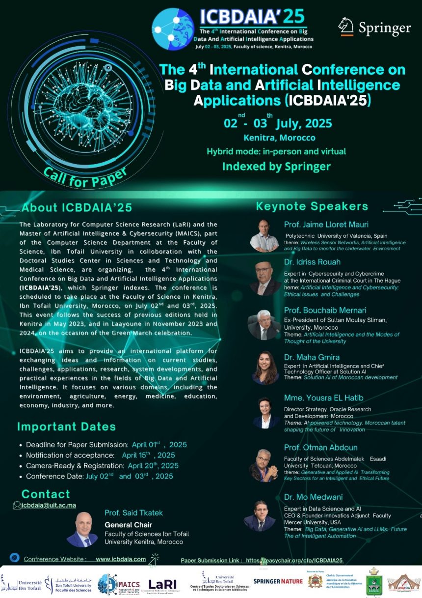 The 4th International Conference on Big Data and Artificial Intelligence Applications (ICBDAIA’25)