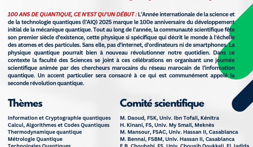 Les 100 ans de la Physique Quantique Les 100 ans de la Physique Quantique