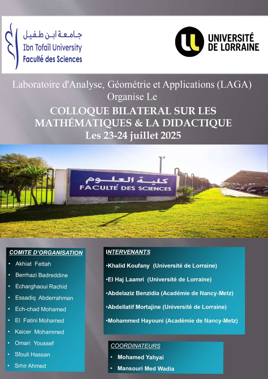 Colloque Bilatéral sur les Mathématiques & la Didactique