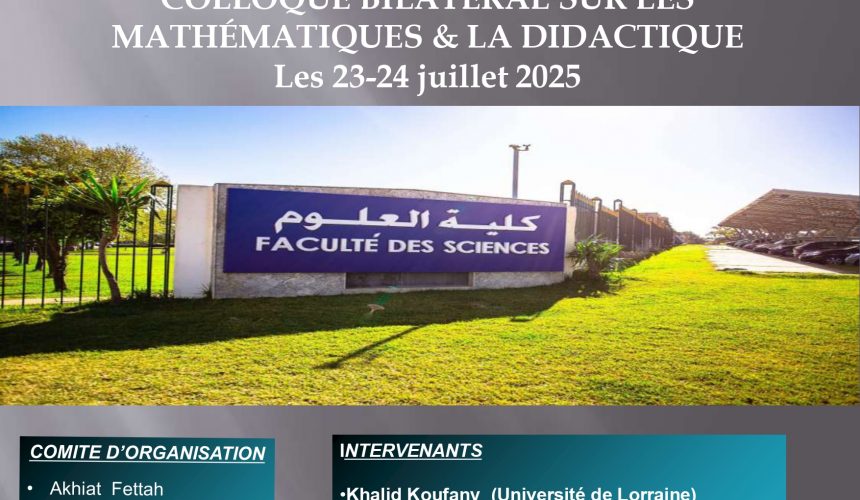 Colloque Bilatéral sur les Mathématiques & la Didactique
