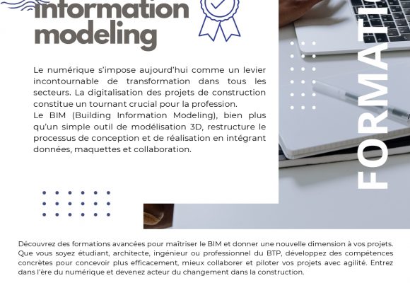 📣 Formation Certifiante : BIM (Building Information Modeling)