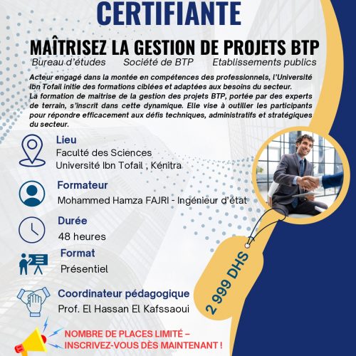 Formation Certifiante Continue : Maîtrise de la Gestion de Projets BTP
