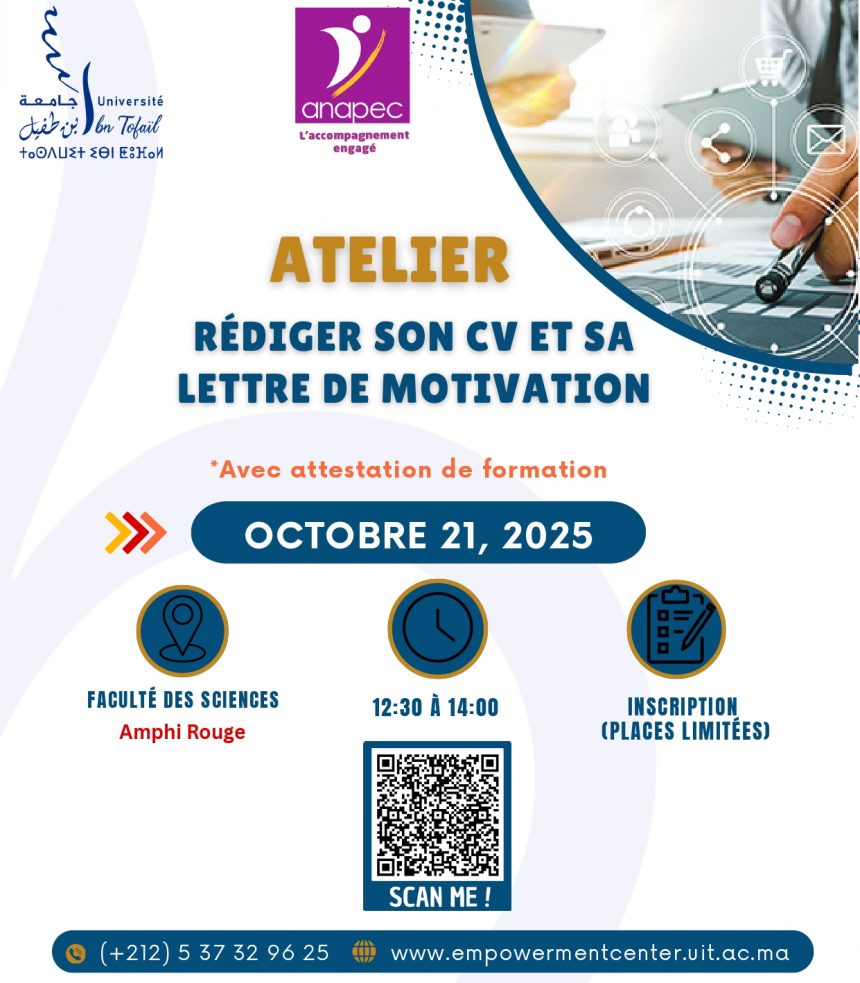 Série de formations professionnelles – Préparez votre avenir ( (préparer CV, lettre de motivation, se préparer à l’entretien d’embauche, entrepreneuriat etc.)