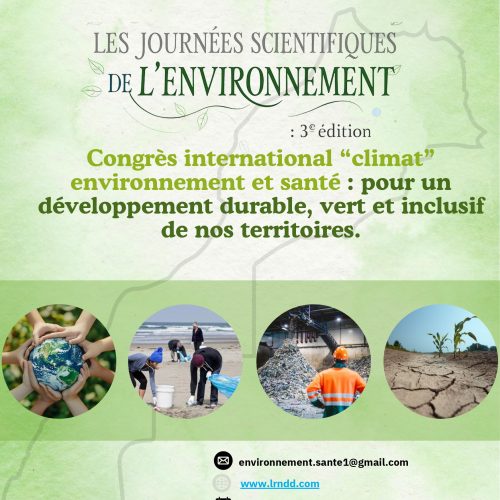 Congrès international “climat” environnement et santé : pour un développement durable, vert et inclusif de nos territoires.