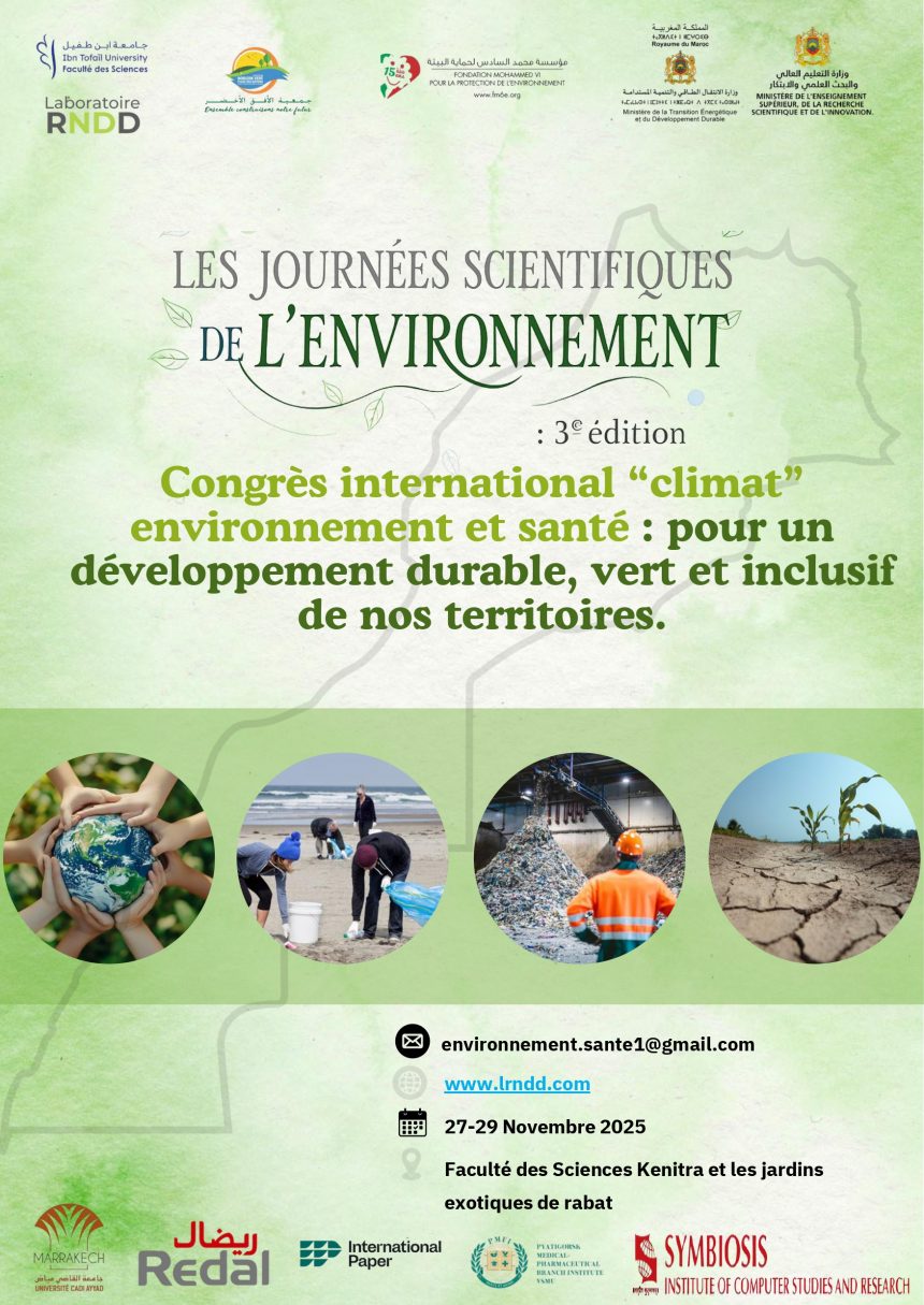 Congrès international “climat” environnement et santé : pour un développement durable, vert et inclusif de nos territoires.