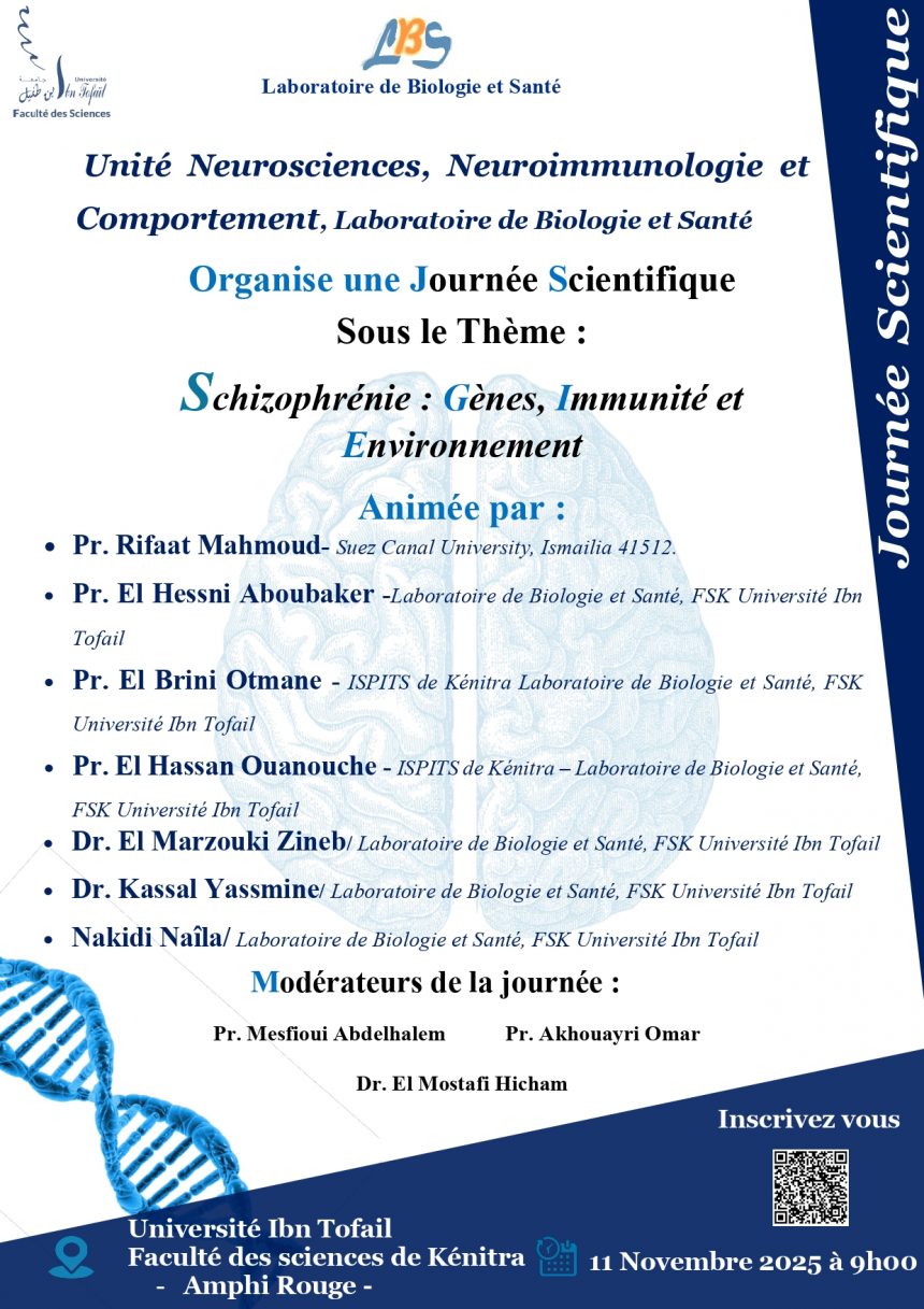 Journée Scientifique-Schizophrénie : Gènes, Immunité et Environnement.