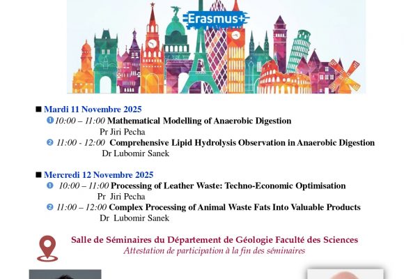 Séminaires Erasmus+  Mobilité Internationale de l’Enseignement : Modélisation Mathématique et Valorisation des Déchets