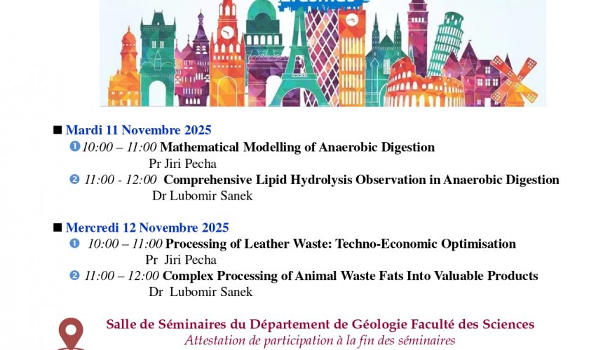 Séminaires Erasmus+  Mobilité Internationale de l’Enseignement : Modélisation Mathématique et Valorisation des Déchets