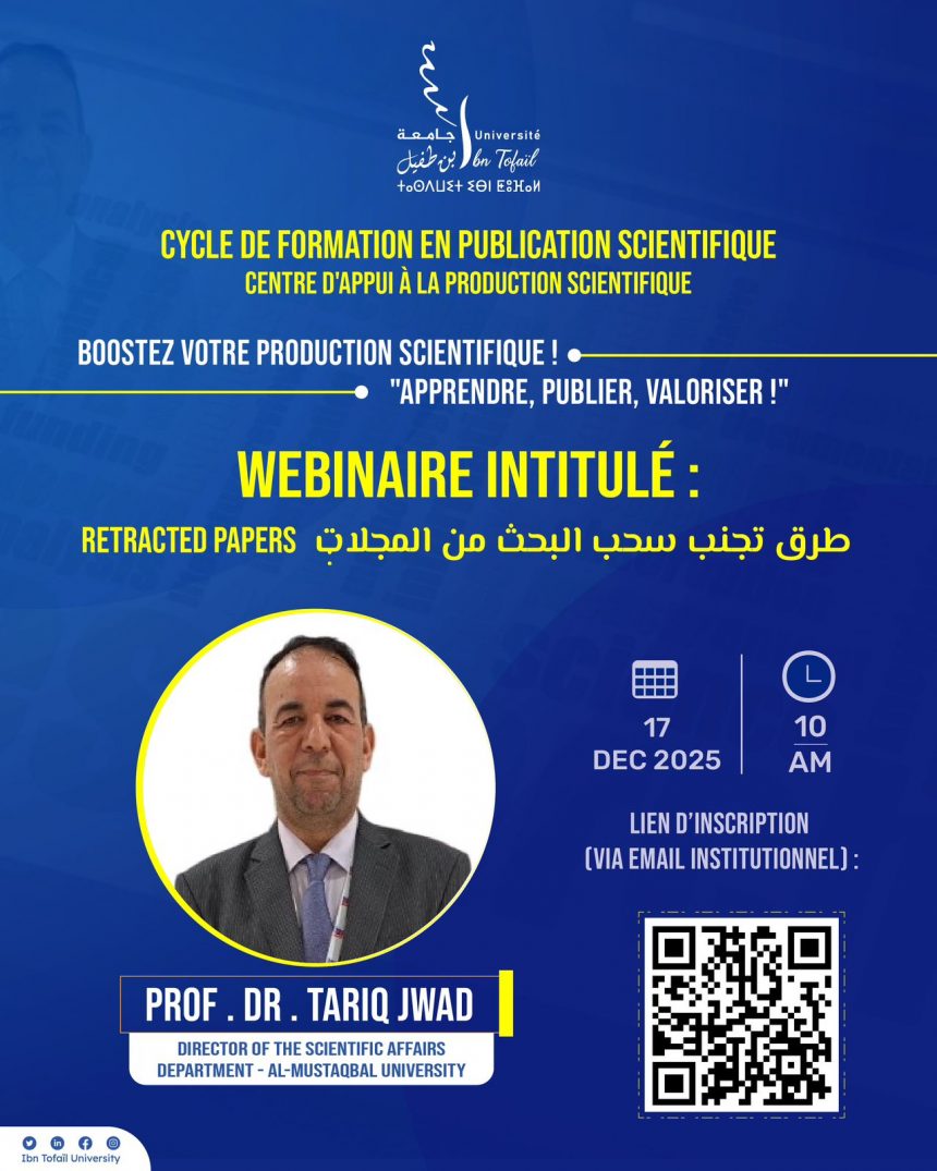 BOOSTEZ VOTRE PRODUCTION SCIENTIFIQUE ! « APPRENDRE, PUBLIER, VALORISER ! »