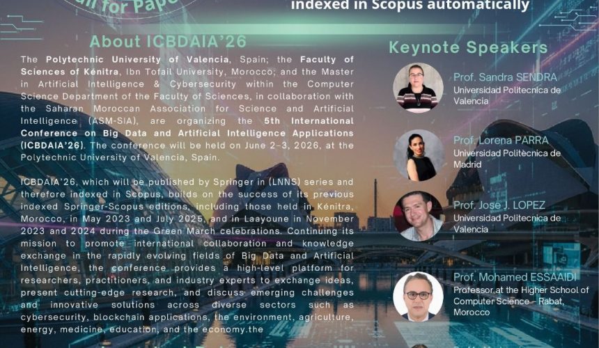 Organisation de The 5th International Conference on Big Data and Artificial Intelligence Applications – ICBDAIA’26