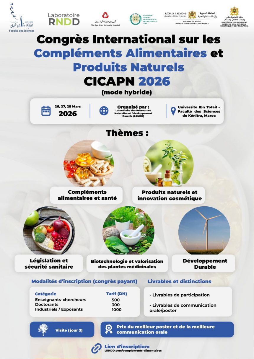 Congrès International sur les Compléments Alimentaires et Produits Naturels (CICAPN 2026)